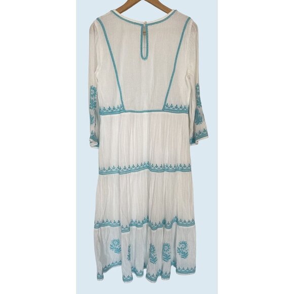SOFT SURROUNDINGS Juniper Boho Floral Embroidered Dress Size XS - Picture 5 of 8